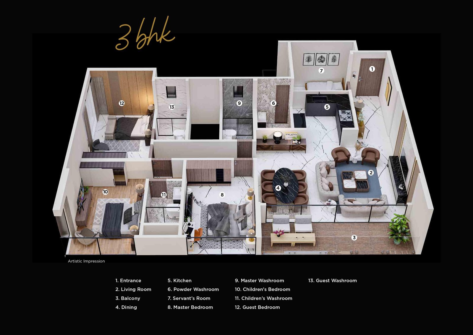 3BHK